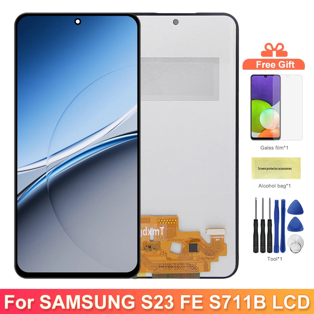 S23 FE For Samsung S23 Fe LCD Touch Screen Display S711B S711B/DS SM-S711U Digitizer Assembly Repair Parts 100% Tested Samsung phone repair parts