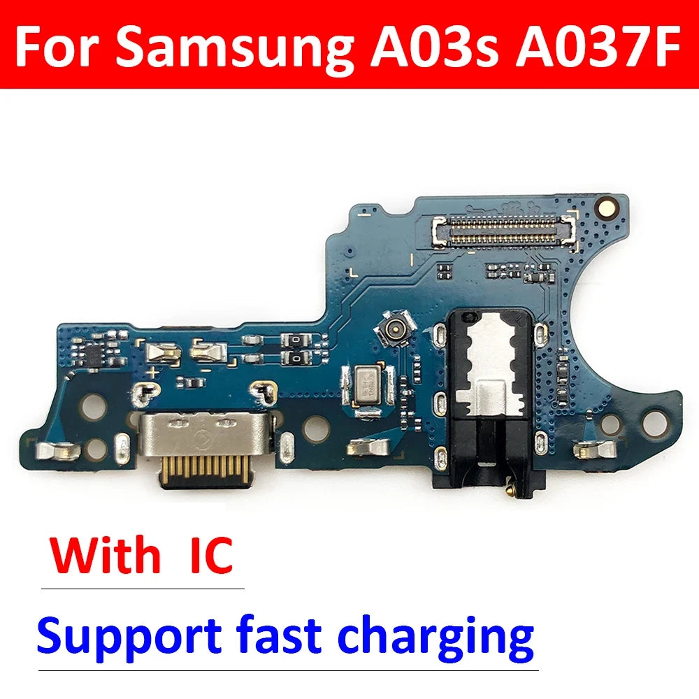 USB Charging Port Board Flex Cable Connector For Samsung A03S A307 A037F SM-A307F / A03 / A03 Core Microphone Module Samsung phone repair parts
