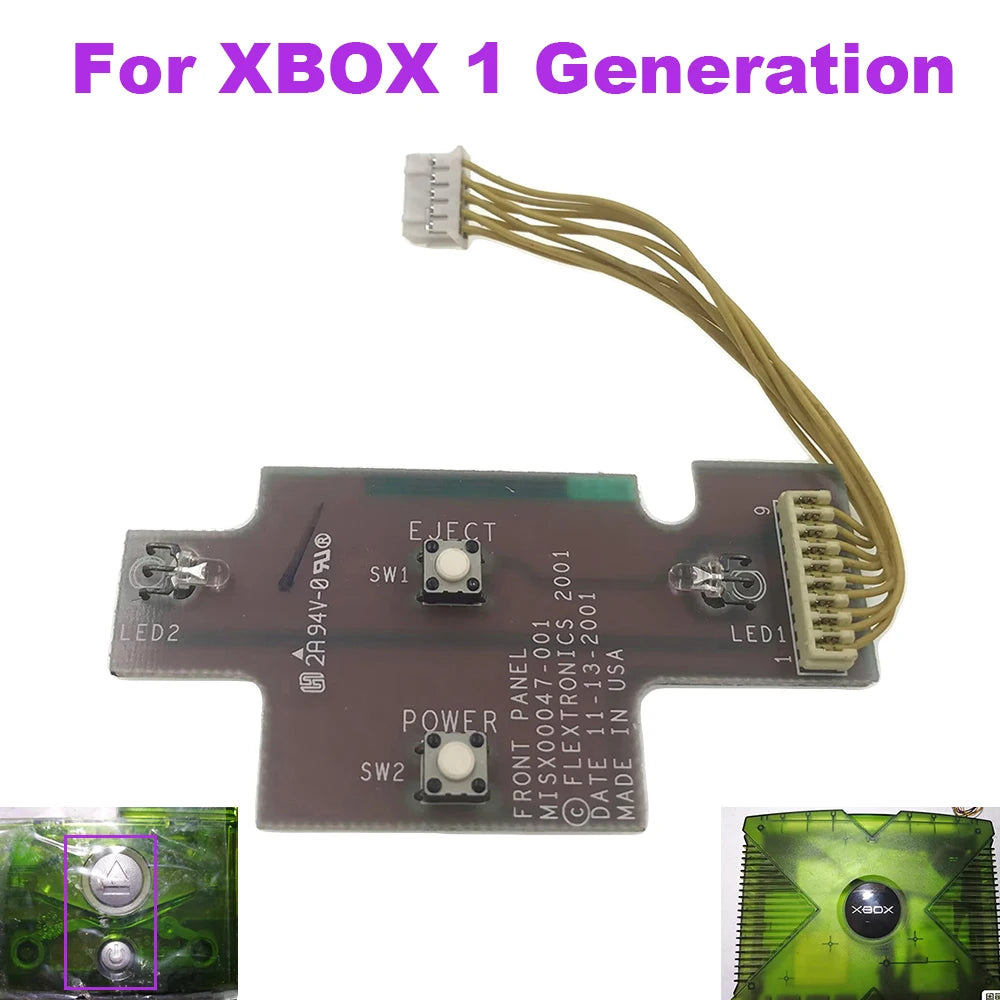 Original Used Motherboard For XBOX First Generation Power Switch Board ， Eject & Power Button For XBOX 1Generation PCB Board Game console repair parts