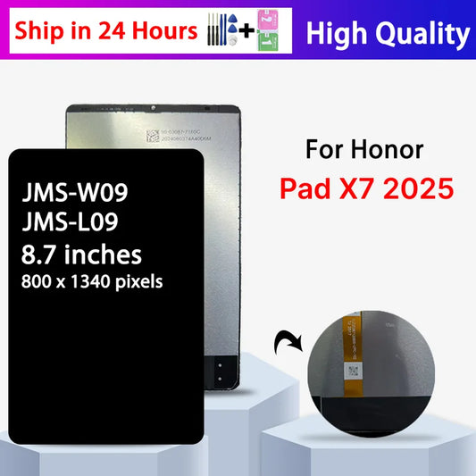 8.7"Inch Tested For Honor Pad X7 2025 JMS-W09 LCD Display Touch Screen Digitizer Assembly For Honor PadX7 JMS-L09 LCD Tablet repair parts
