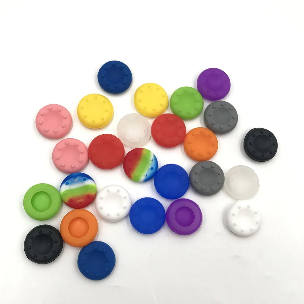 10PCS Colorful Rubber Silicone Cap Stick Grips Cover For PS4 PS3 PS2 For XBOX 360 XBOX ONE Controller Joystick Thumb Stick Caps Game console repair parts