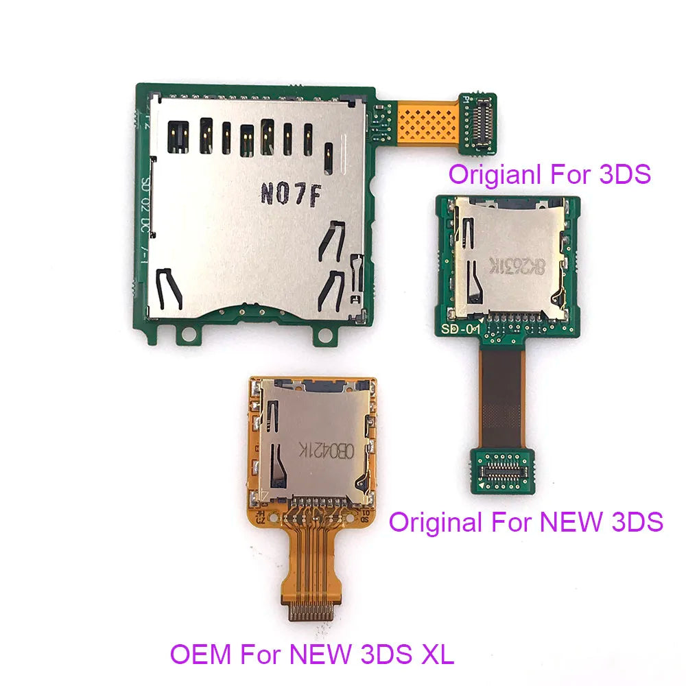 OEM&Original SD Card Slot Reader Socket For 3DS/ New 3DS/New 3DS XL LL Console Replacement Repair Parts Game console repair parts