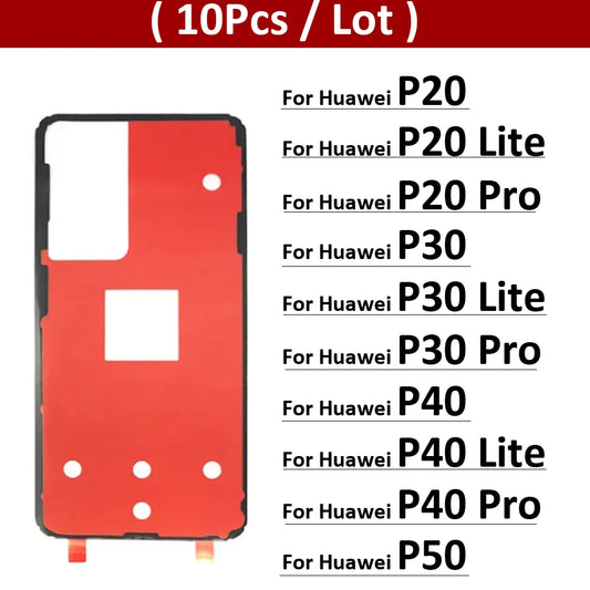 10Pcs, Back Battery Housing Cover Sticker Tape For Huawei P20 P30 P40 P50 Pro Lite  Adhesive Glue Parts Huawei phone repair parts
