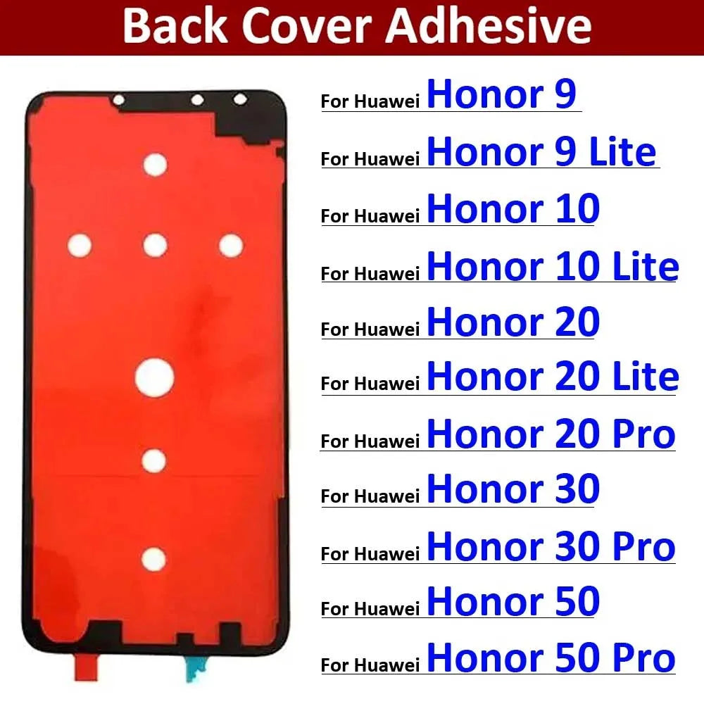 New Adhesive Sticker Back Housing Battery Cover Tape Waterproof For Huawei Honor 9 10 20 30 30s 50 Pro Lite Huawei phone repair parts