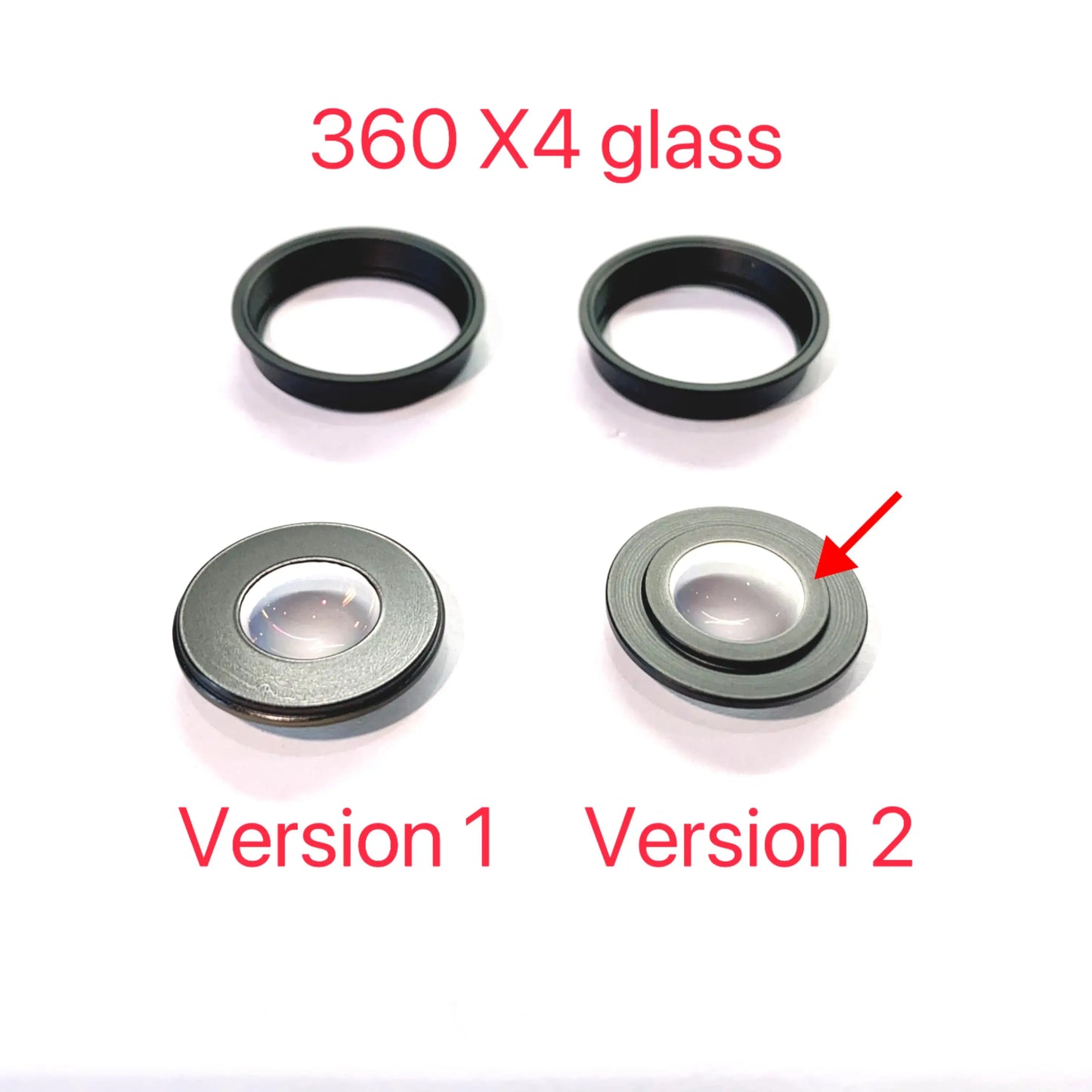 New X4 Lens Glass for Insta360 One X4 Lens Glass with Base Ring Replacement Parts Digital Camera repair parts