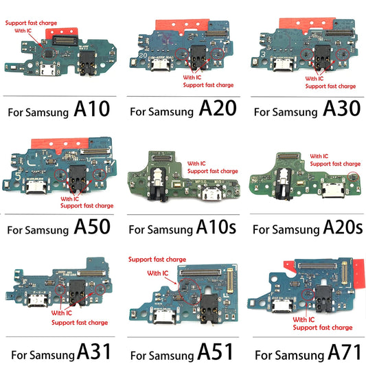 New USB Charging Port Dock Charger Connector Board Flex Cable For Samsung A51 A01 A11 A21s A31 A10 A20 A30 A50 A10s A20s Samsung phone repair parts