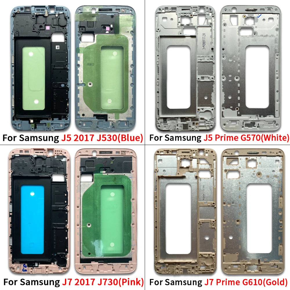 Middle Frame Front Bezel Cover Chassis Housing Back Plate LCD Holder For Samsung J4 J5 J6 J7 Prime Plus Core 2017 J530 J730 J610 Samsung phone repair parts