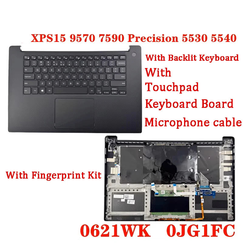 NEW ORIGINAL Laptop Top Case/LCD Back Cover Case Bottom Case for DELL XPS 15 9570 7590 Precision 5530 5540 0621WK 0JG1FC Dell laptop repair parts