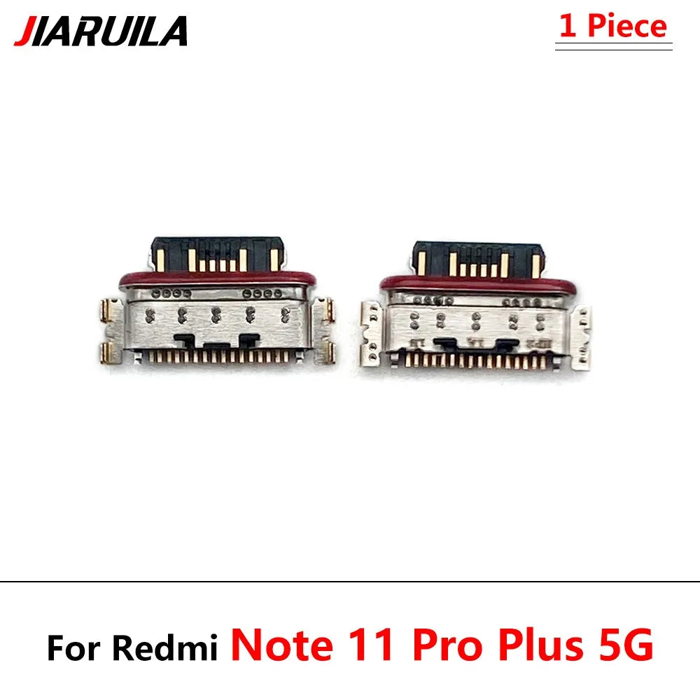 100Pcs, USB Charging Port Connector Charge Jack Socket Dock For Xiaomi Redmi Note 9 9s 10 10s 11 11s 12 12s 13 Pro Plus 4G 5G  Xiaomi  Xiao mi phone repair parts
