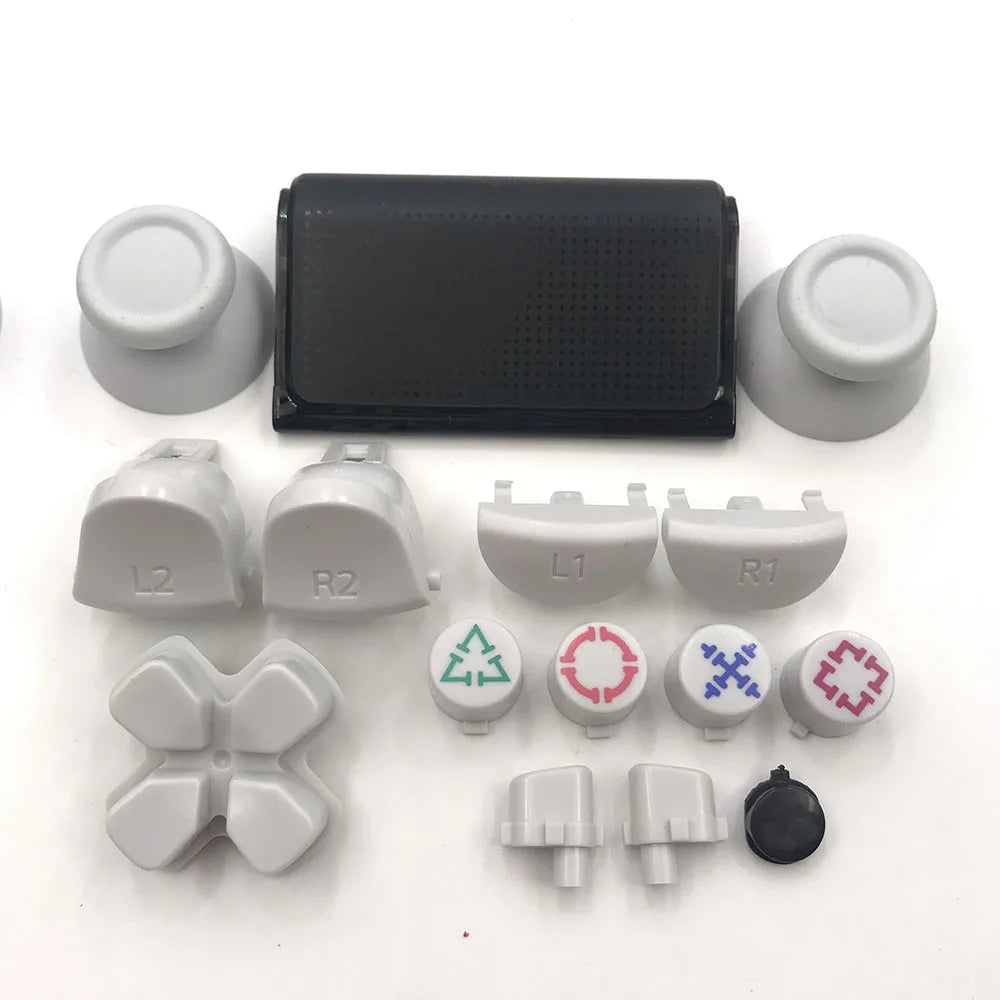 1Set JDM JDS 040 050 055 For PS4 Pro Slim Controller Thumbstick Dpad R1 L1 R2 L2 Button Direction Key ABXY Buttons Joysticks Cap Game console repair parts