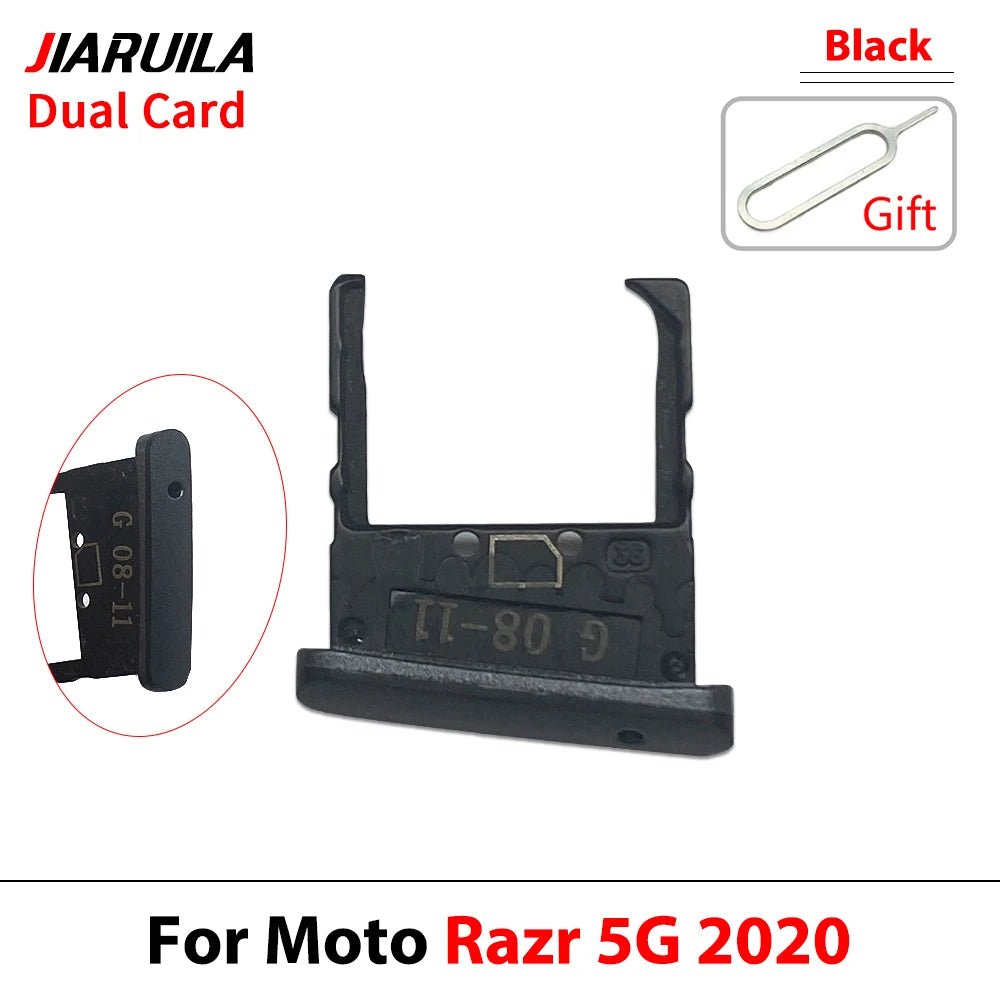 New For Motorola Moto Razr 40 50 Ultra 5G 2020 SIM Card Slot SD Card Tray Holder Adapter Motorola phone repair parts