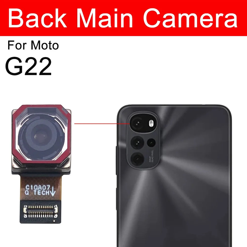 Back Rear Camera Big Main Camera Front Camera Flex Cable For Motorola Moto G22 G32 G62 G13 G23 G73 G14 G24 G55 G34 G84 G35 5G Motorola phone repair parts