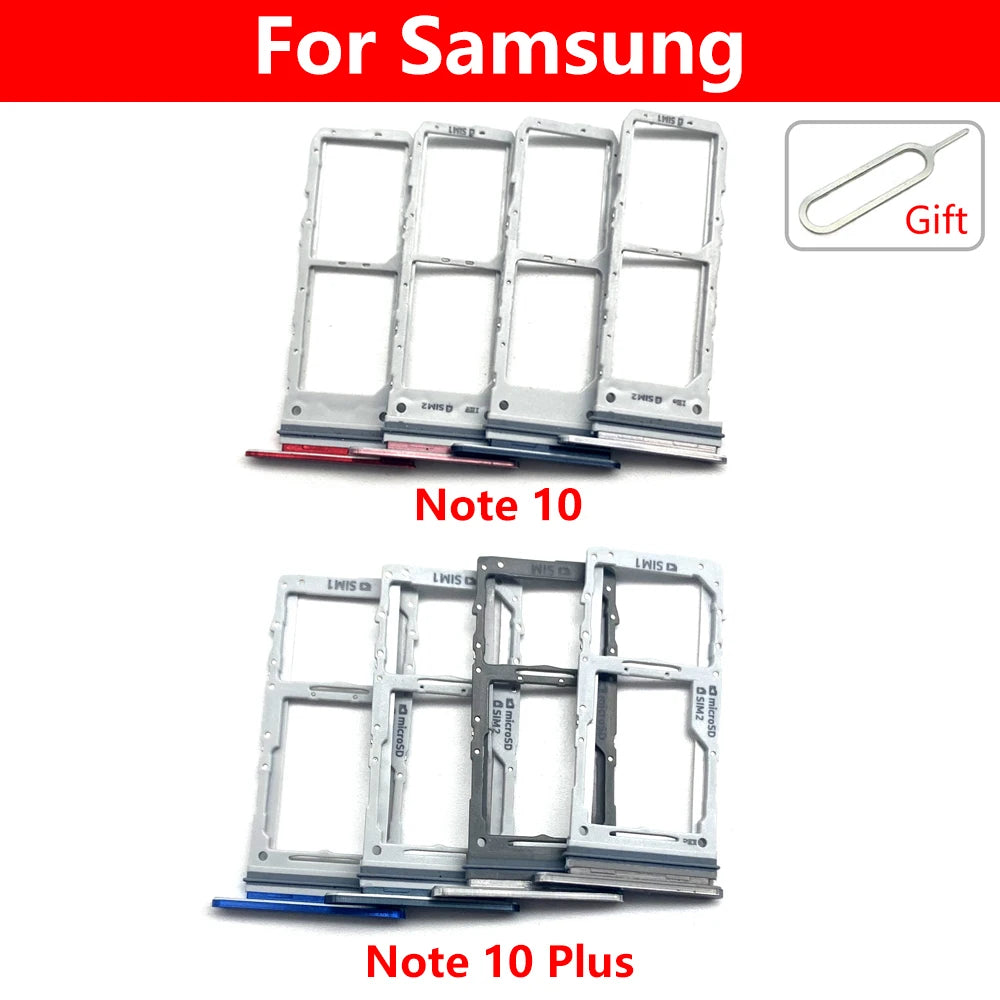 New Sim Card Tray Reader Socket Slot Holder For Samsung Note 10 Plus Lite / Note 20 Ultra Dual SIM Replacement Part Samsung phone repair parts