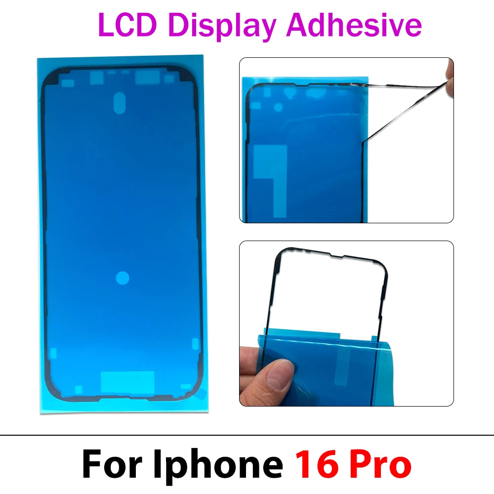 Back Cover Side Waterproof Seal Sticker For iPhone 15 16 17 Pro Max 15 Plus Air Front LCD Adhesive Seal Tape Glue Repair Sticker iPhone phone repair parts