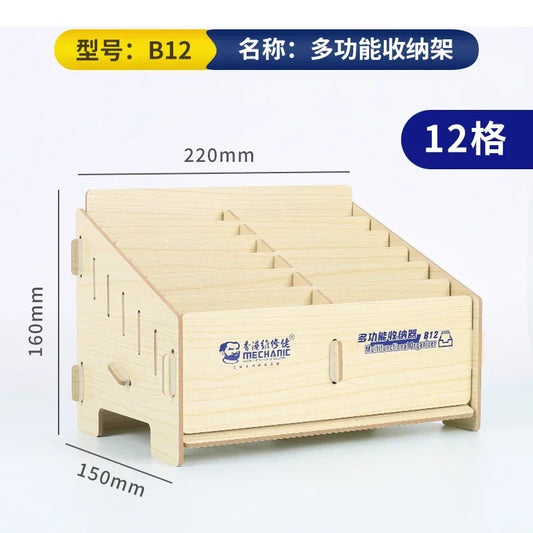 MECHANIC B12 B24 Multifunctional Storage Box Mobile Phone Repair Desktop Storage Rack Screwdriver Insert Box Tool Parts Box Professional Repair Tools