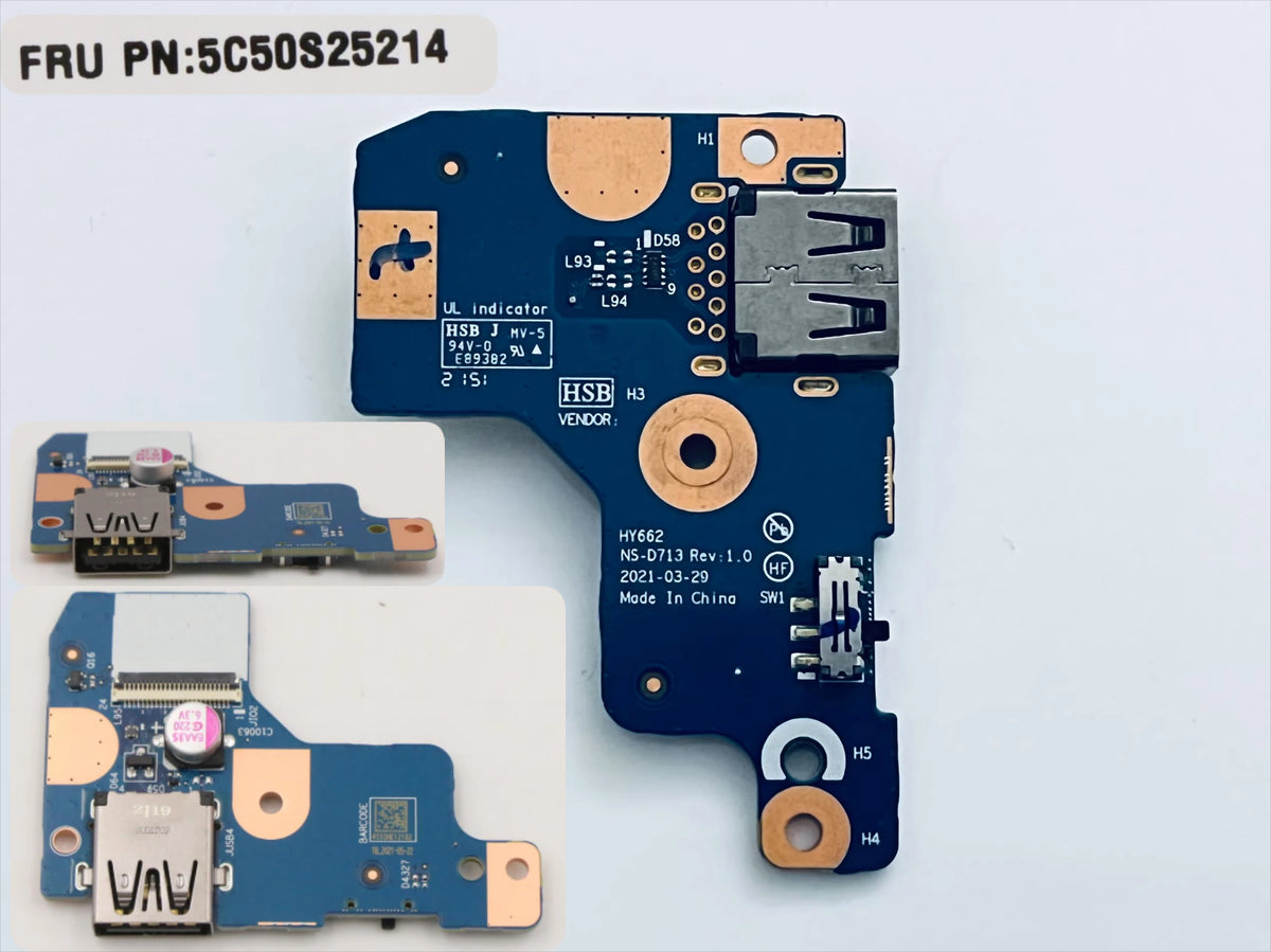 USB LED light board For Lenovo R/Y 7000P Y/R 9000P Legion 5-15ACH6 16ACH6H NS-D562 NS-D713 NS-D741 NS-D602 NS-D601 switch board Lenovo laptop repair parts