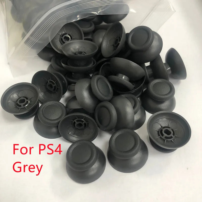 100pcs/lot Black or Grey Sticks Joysticks Cap Shell Mushroom Caps for PS4 Controller 3d Analog Cap Game console repair parts