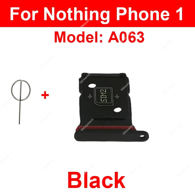 Sim Card Tray Socket Adapter For Nothing Phone 1 2 2A 3A CMF Phone 1 Sim Card Reader Slot Connector Holder Repair Parts  Other Brand phone repair parts