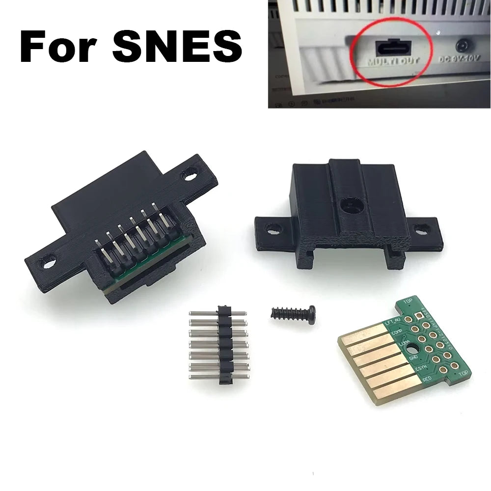 1-5Set For Nintendo SNES RGB DIY TV Video AV Out Female Connector Accessory Game console repair parts