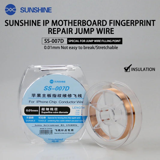 SUNSHINE SS-007D 0.01mm Jump Wire Line Linprecision Flexible Circuit Dedicated for Iphone Chip Repair Jump Conductor Wire 150m Professional Repair Tools