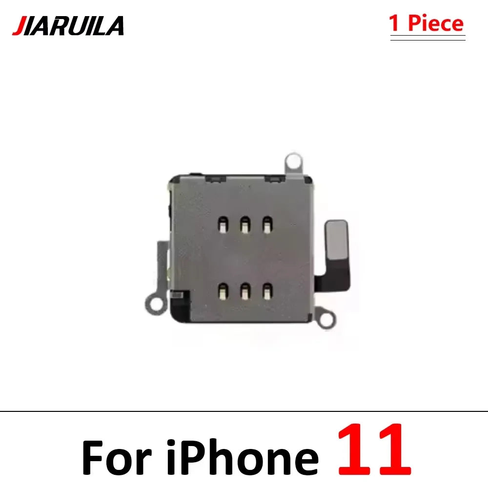 New SIM Card Reader For iPhone 11 12 13 14 15 Pro Max Plus Mini Dual SIM Card Slot Socket Inner Adapter With Flex Cable iPhone phone repair parts