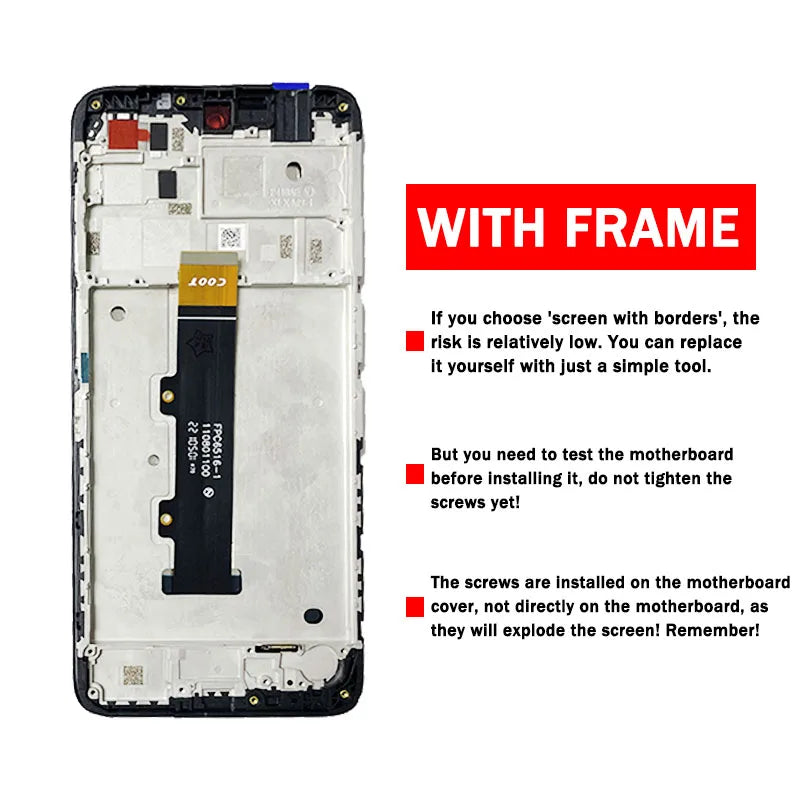 6.5"Tested G22 Display For Motorola Moto G22 LCD XT2231-2 Display With Frame Touch Screen Digitizer Assembly Replacement Motorola phone repair parts
