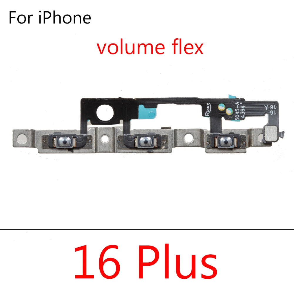 Power Switch On Off Mute Volume Button Flex Cable For iPhone 16 Plus Pro Max Promax Power On Off Volume Flex Repair Parts iPhone phone repair parts