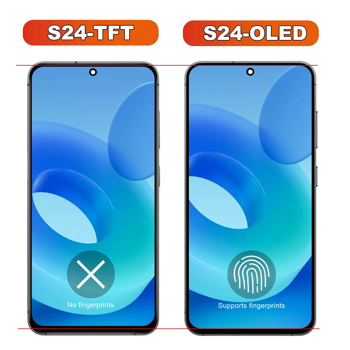 TFT For Samsung S24 SM-S9210 LCD Display Touch Screen With Frame Digitizer Assembly Pass For Samsung S24 Screen Replacement Samsung phone repair parts