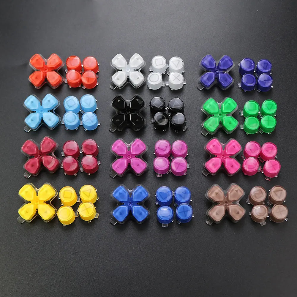 1Set For PS5  V1 V2 V3 Controller Gamepad Crystal Button A B X Y D Pad Cross Direction Function Key Replacement Game console repair parts