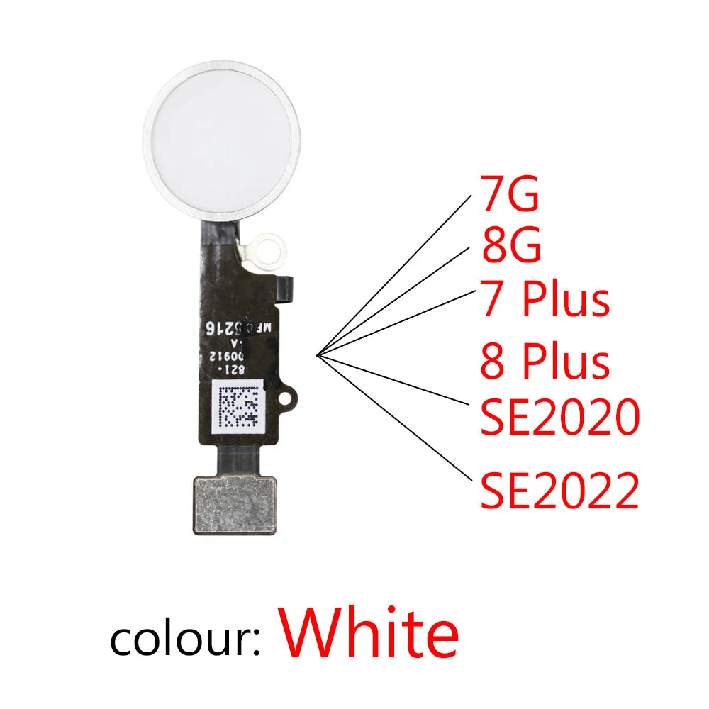 1set For iPhone 7 8 Plus Waterproof+ Universal Home Button + Home Touch ID Return Fingerprint Button Motherboard Connector Flex iPhone phone repair parts