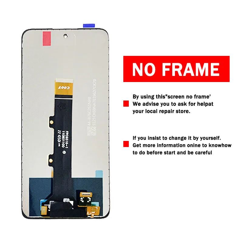 6.5"Tested G22 Display For Motorola Moto G22 LCD XT2231-2 Display With Frame Touch Screen Digitizer Assembly Replacement Motorola phone repair parts
