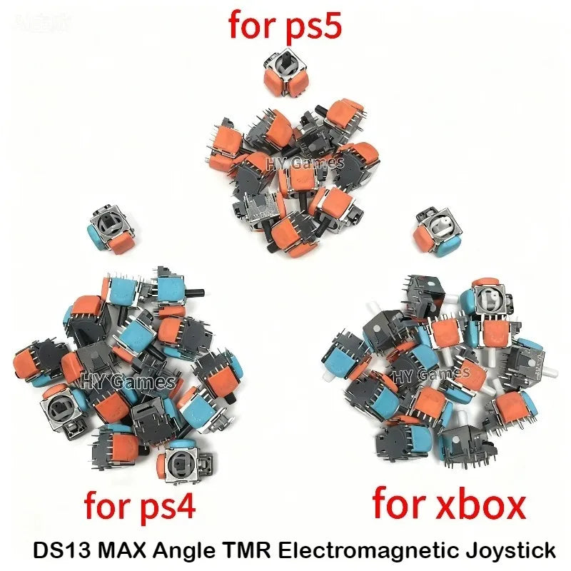 25pcs GINFULL DS13 MAX 2nd Generation TMR Electromagnetic Joystick for PS5/PS4/Xbox Gamepad Controller 3D Analog Stick Rocker Game console repair parts