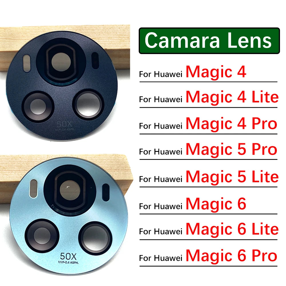 New Camera Glass For Huawei Honor Magic 4 5 6 Lite Pro 5G Rear Back Camera Glass Lens With Adhesive Huawei phone repair parts