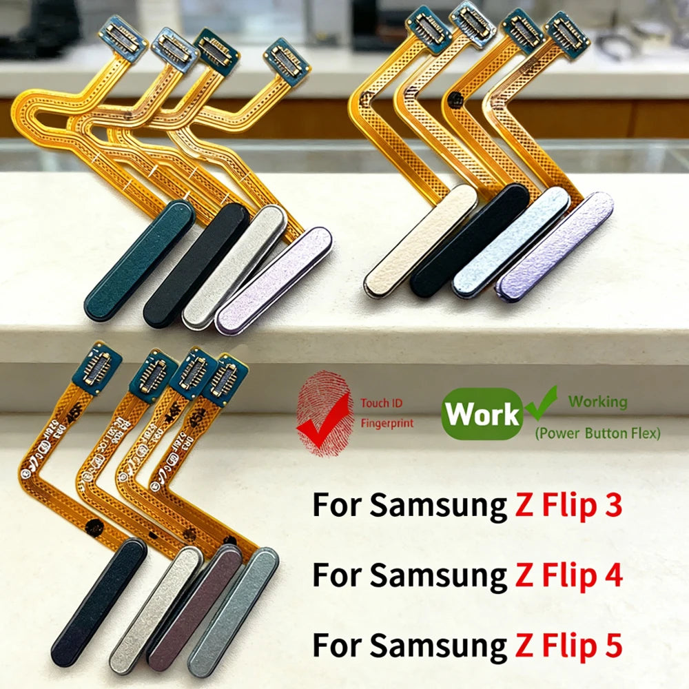 Fingerprint Home Button Fingerprint Menu Return Key Recognition Sensor Flex Cable For Samsung Z Flip 3 4 5 5G Samsung phone repair parts