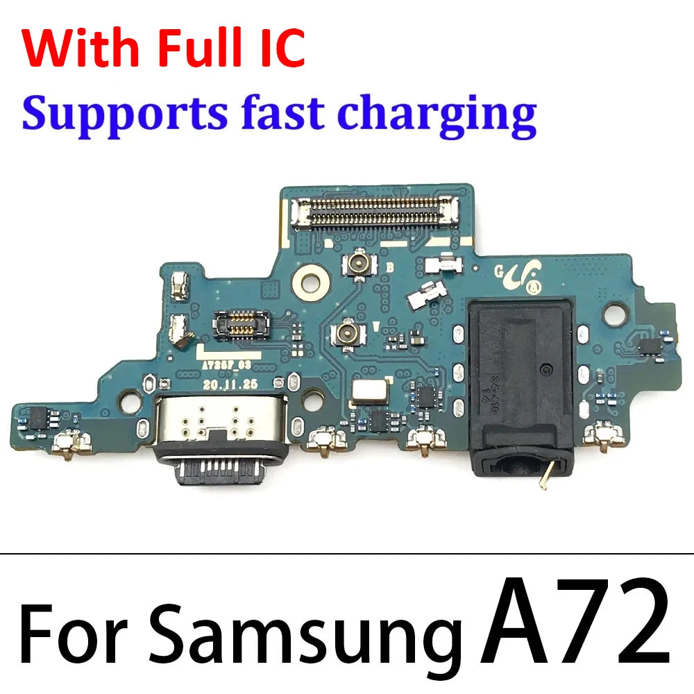 For Samsung A02 A12 A22 A32 A52 A72 A52s A03 A03s A04E 4G 5G USB Charging Port Dock Charger Connector Board Flex Cable Samsung phone repair parts
