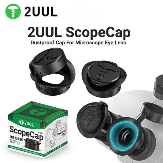 2UUL MS81 ScopeCap Microscope Eyepiece Dust Cover Dust Protection Cover for Stereo Binocular Trinocular Microscope Accessories Professional Repair Tools