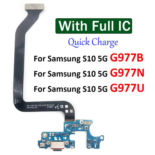 USB Charging Board Flex Cable For Samsung S10 5G G977B G977N G977U Lite Dock Connector Charging Port Flex Samsung phone repair parts