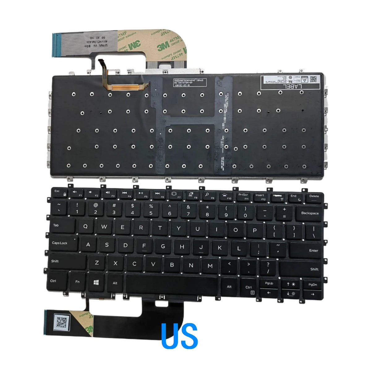 New US Latin Language  Backlit Keyboard For Dell XPS 15 9575 9570 precision 5530 2-in-1 Replacement Keyboard NSK-EPABC 0847TG DELL laptop repair parts