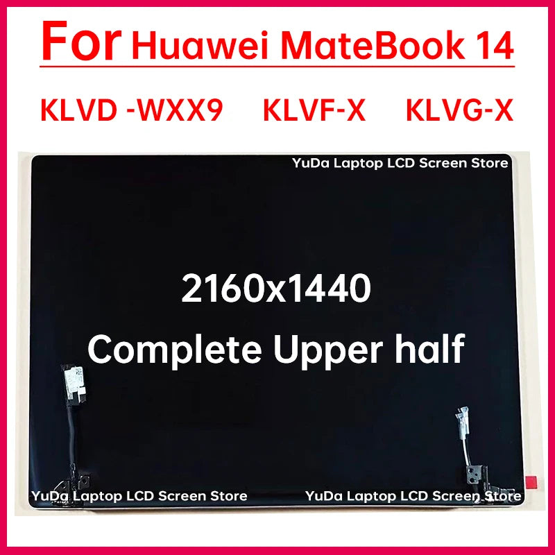 14 Inch Touch Screen For Huawei MateBook 14 KLVD-WXX9 KLVF-X KLVG-X LCD Panel Complete Assembly Upper half Replacement 2160x1440 HUAWEI laptop repair parts