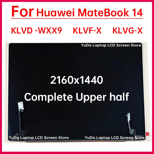 14 Inch Touch Screen For Huawei MateBook 14 KLVD-WXX9 KLVF-X KLVG-X LCD Panel Complete Assembly Upper half Replacement 2160x1440 HUAWEI laptop repair parts