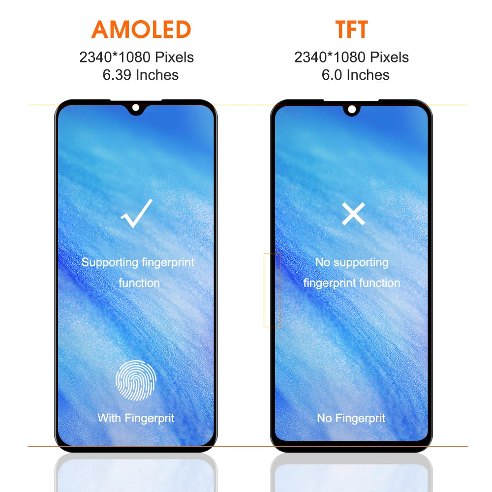 6.39" Amoled Screen for Xiaomi Mi 9 Lite LCD Display Digital Touch Screen Assembly with Frame for Mi CC9 Replacement M1904F3BG Xiaomi phone repair parts