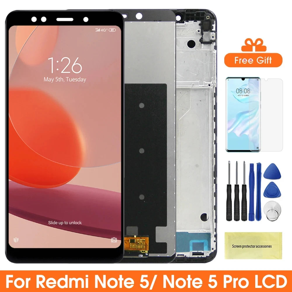Screen for Xiaomi Redmi Note 5 Pro LCD Display Digital Touch Screen with Frame for Xiaomi Redmi Note 5 MEI7S MEI7 Replacement Xiaomi phone repair parts