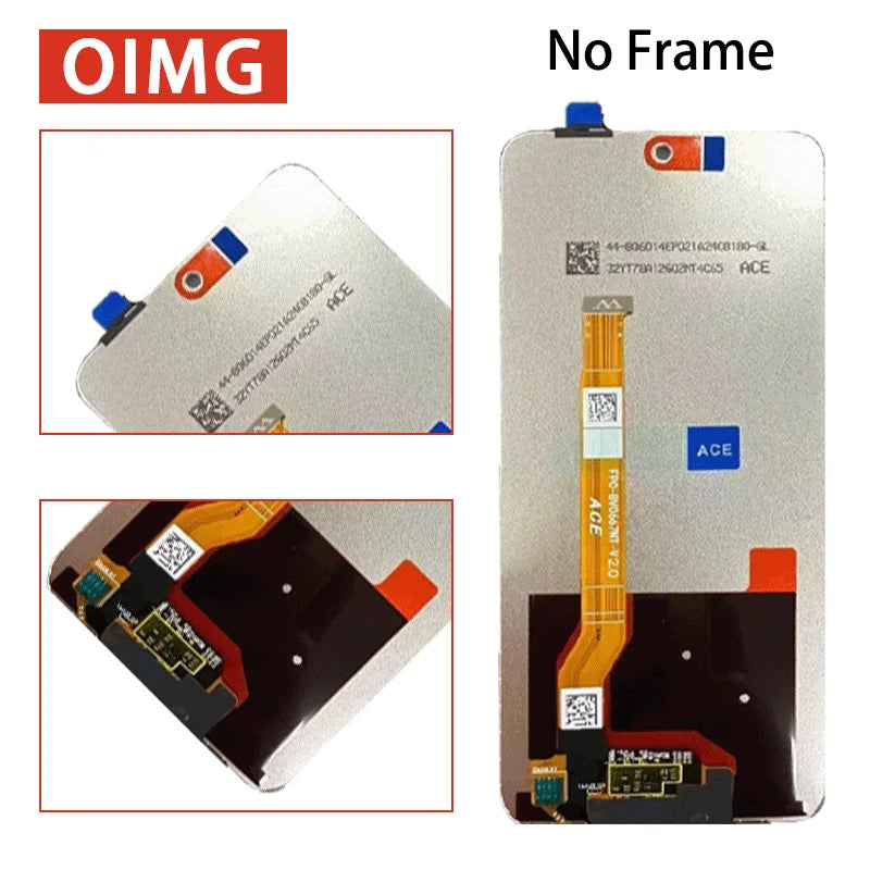 6.67" High Quality For Oppo A80 LCD Display Screen Touch Panel Digitizer Assembly CPH2639 Display With Frame Oppo phone repair parts Realme phone repair parts