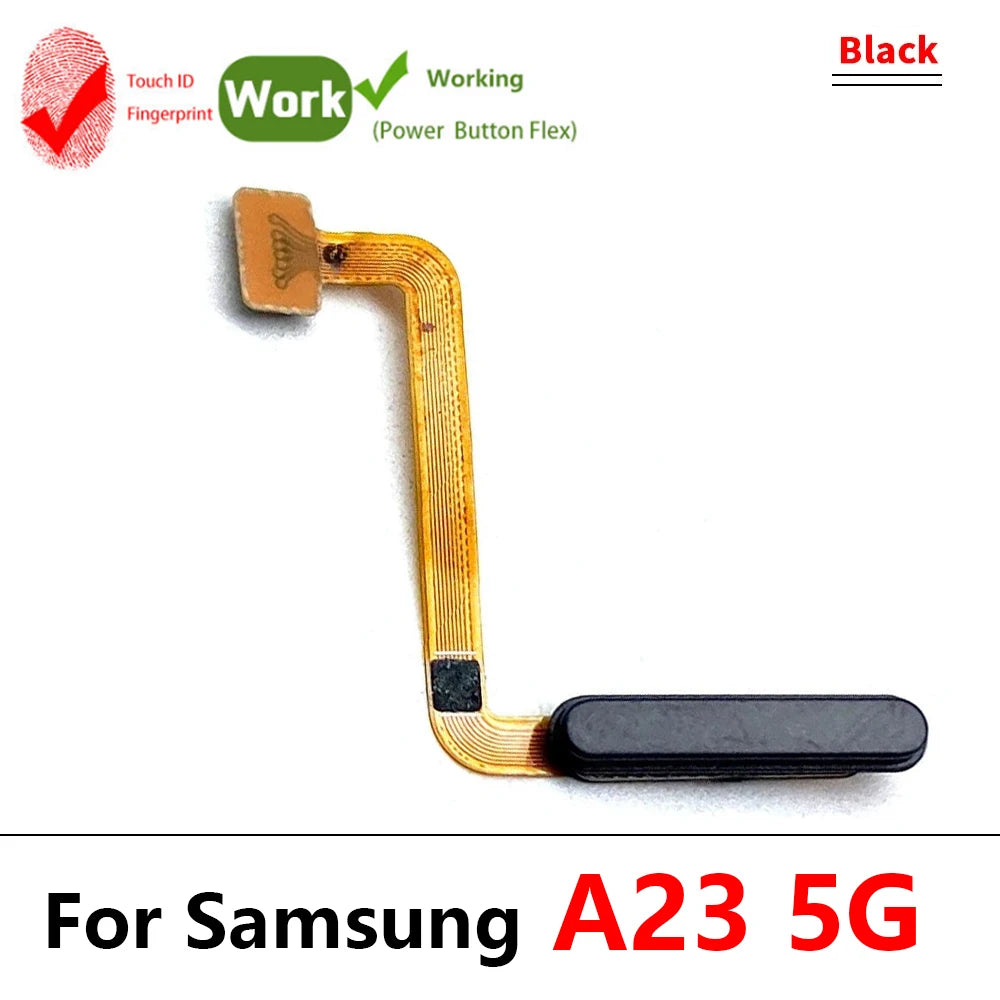 For Samsung A23 4G 5G A235F A236 A236B Home Button Fingerprint Sensor Flex With Power Key Button Flex Cable Samsung phone repair parts