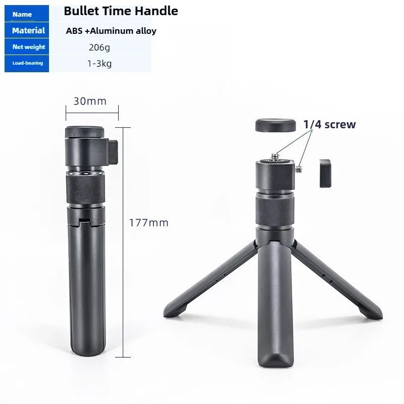 Bullet Time Rotating Handle Tripod Stand for Insta360 X5 X4 Air X3/ DJI Osmo 360 Panoramic Action Digital Camera Accessories