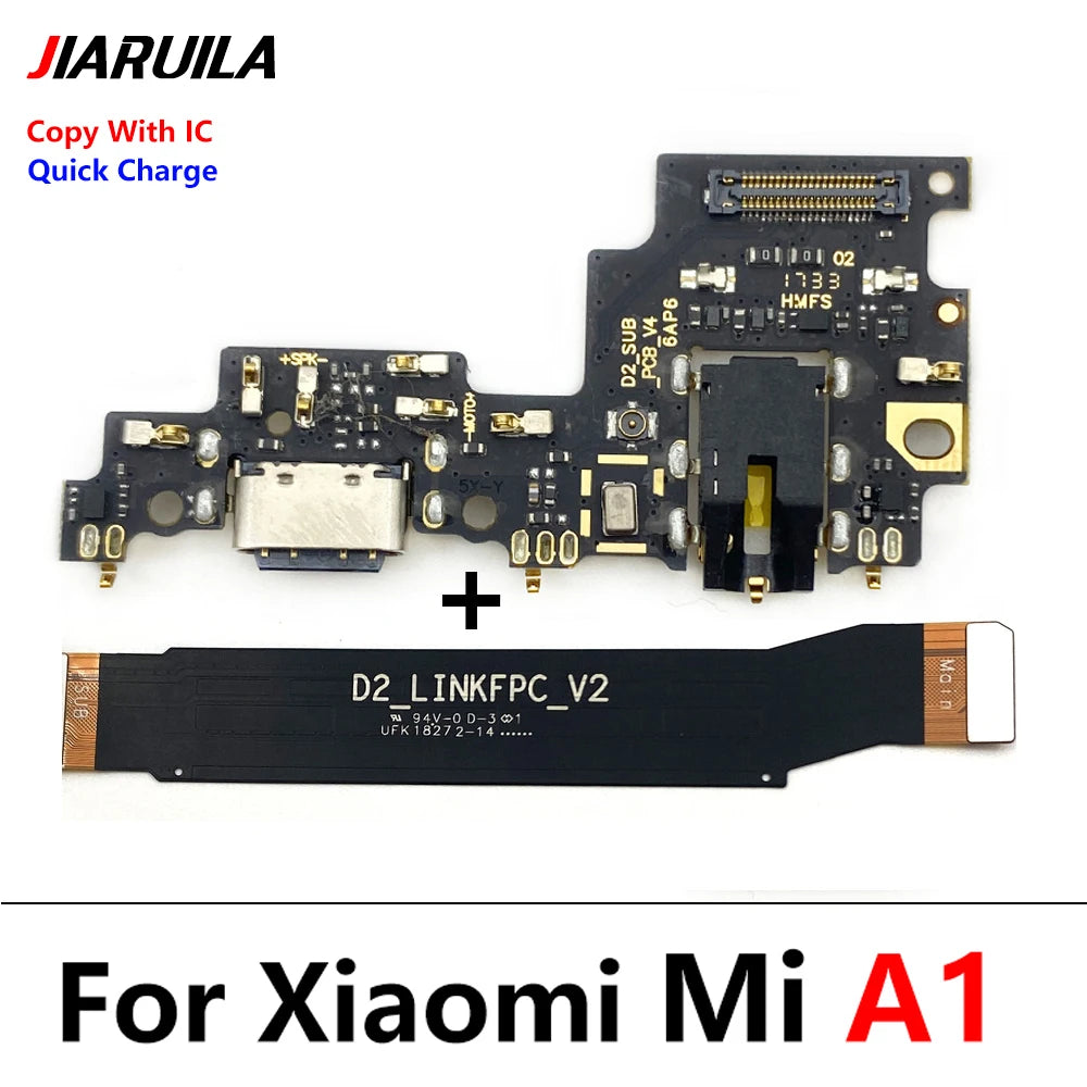 New For Xiaomi Mi A1 A2 A3 Lite 5X 6X USB Charging Port Dock Charger Plug Connector Board Main Mainboard Flex Cable  Xiaomi  Xiao mi phone repair parts