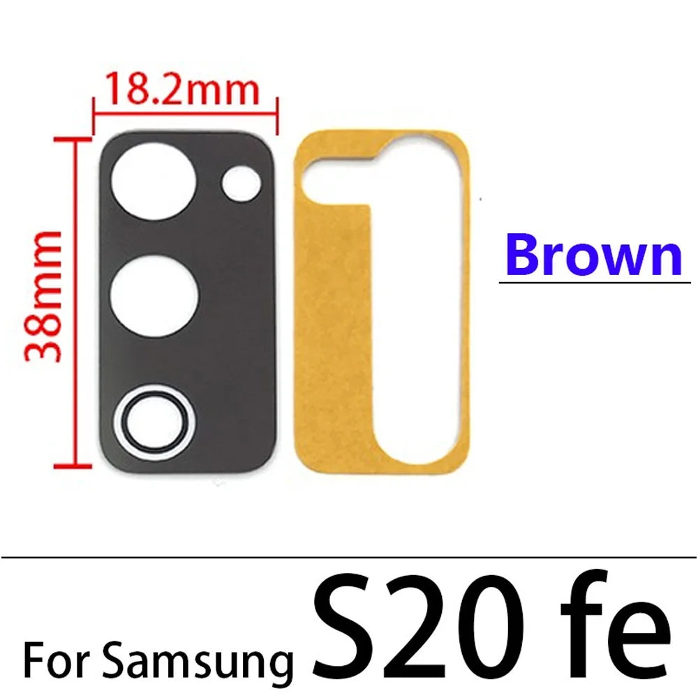10Pcs, Back Rear Camera Glass Lens For Samsung S20 S21 S22 S23 S24 Plus Ultra FE 5G With Adhesive Samsung phone repair parts