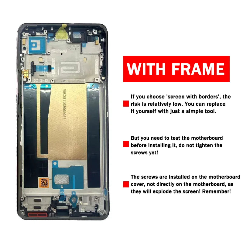 RMX5131 Premium Lcd For Realme 16 Pro+ Plus 5G LCD Display Touch Screen Digitizer Panel Assembly Replacement Repair Parts  Oppo phone repair parts