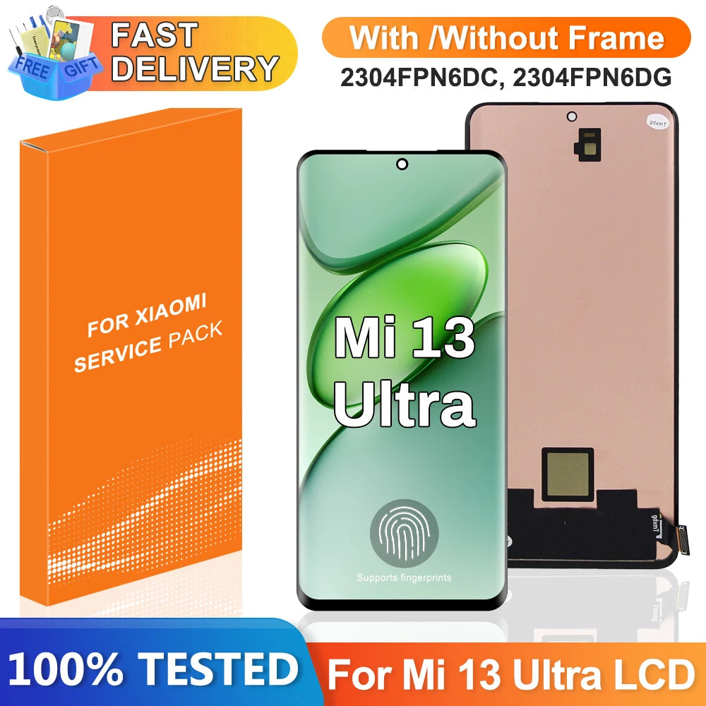 OLED For Xiaomi 13 Ultra 2304FPN6DC 2304FPN6DG LCD Display Touch Screen Digitizer For Xiaomi 13 Ultra  Display Replacement ﻿ Xiaomi phone repair parts