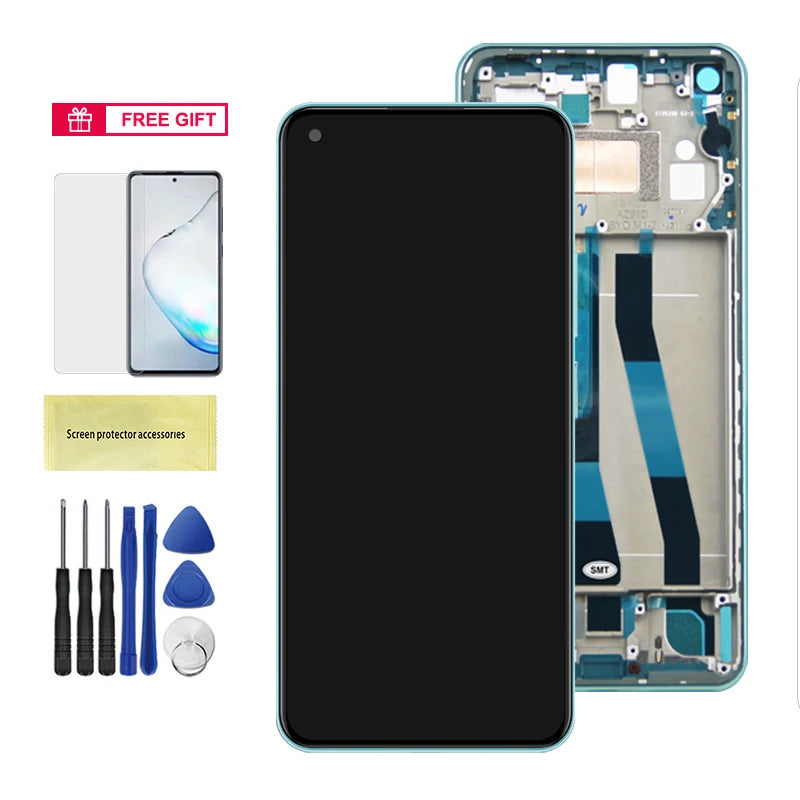 Mi 11 Lite Display Screen , for Xiaomi Mi 11 Lite 5G M2101K9G M2101K9C Lcd Display Digital Touch Screen with Frame Replacement Xiaomi phone repair parts
